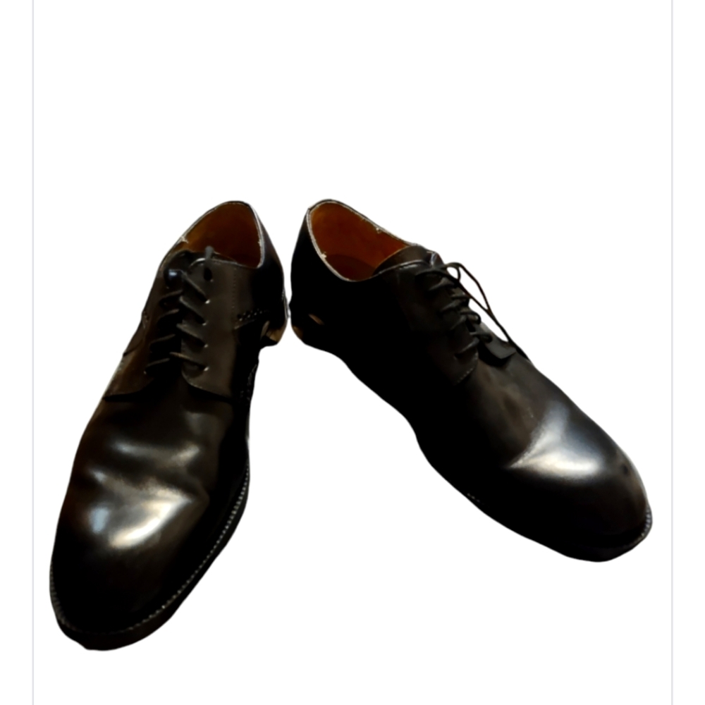 Men's Designer Antonio Maurizi / Italian Black Leather Oxford Size 43 Men's